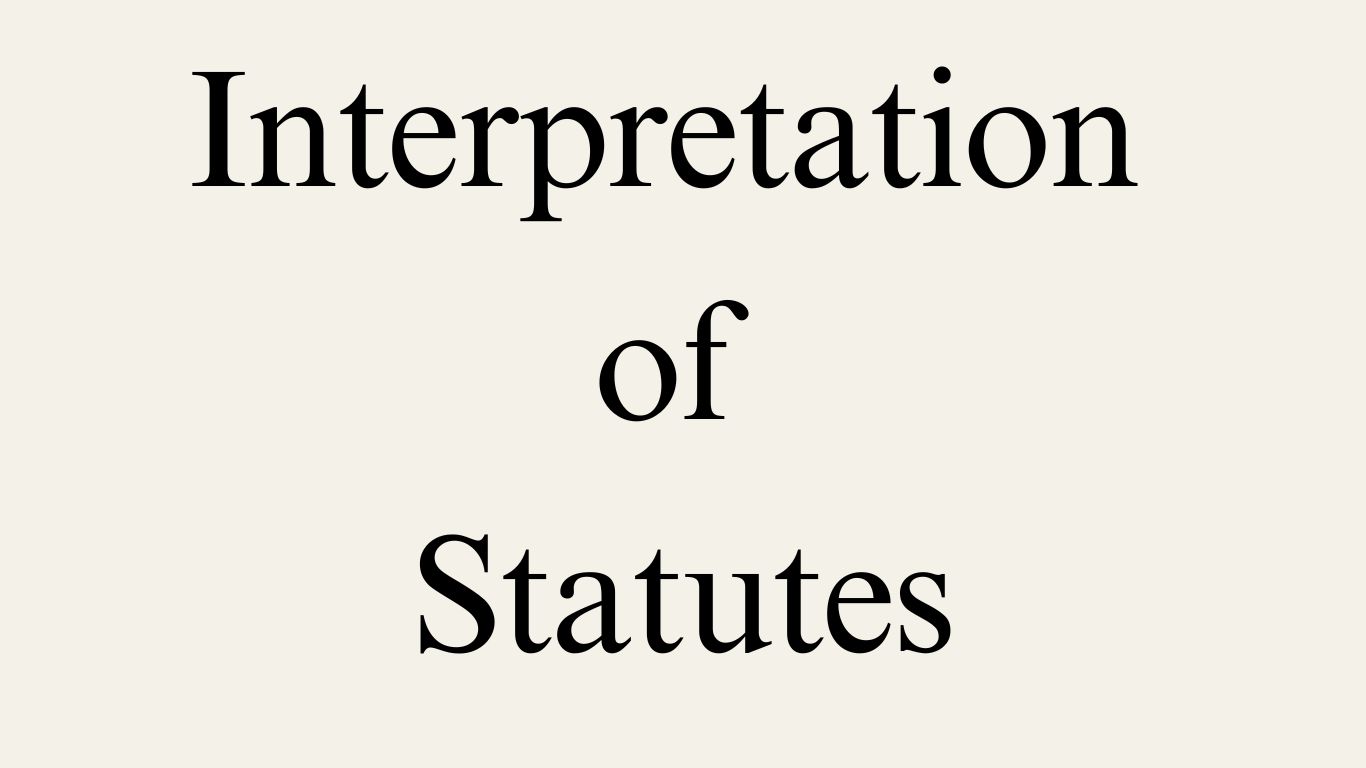 interpretation-of-statutes